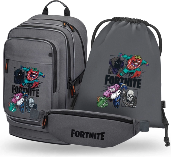 Σχολικό σετ Baagl Cubic Fortnite Squad 3σε1: σακίδιο πλάτης, σακουλάκι και τσαντάκι μέσης (GRS)
