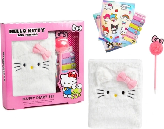 Hello Kitty λούτρινο ημερολόγιο με σετ αξεσουάρ