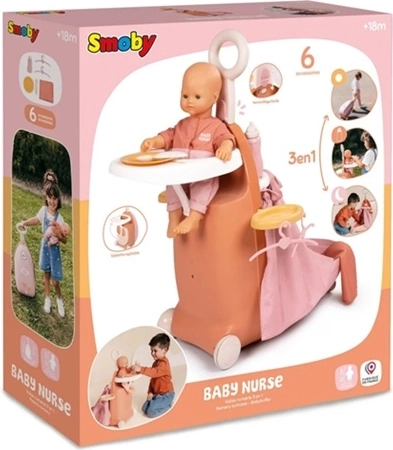 Πολυλειτουργική βαλίτσα για κούκλες Smoby Baby Nurse