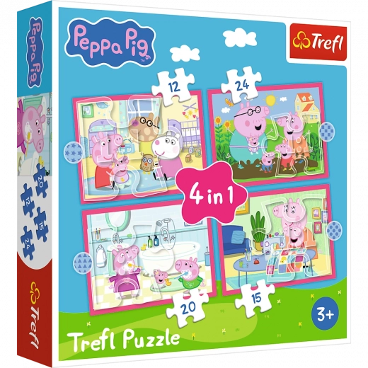 Παζλ 4 σε 1 Peppa λατρεύει την περιπέτεια