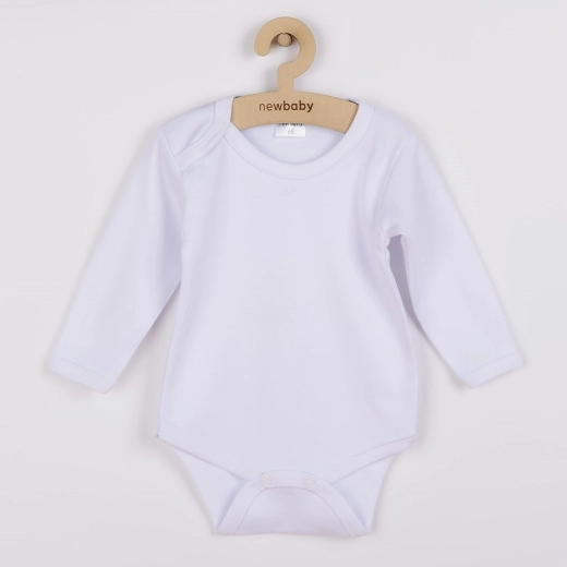 Παιδικό κορμάκι με μακρύ μανίκι New Baby – λευκό