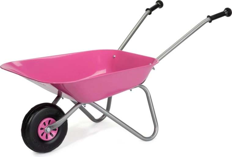 Rolly Toys μεταλλικό παιδικό καρότσι κήπου ροζ