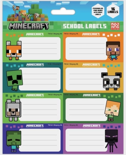 Minecraft ετικέτες ονόματος για τετράδια chibi