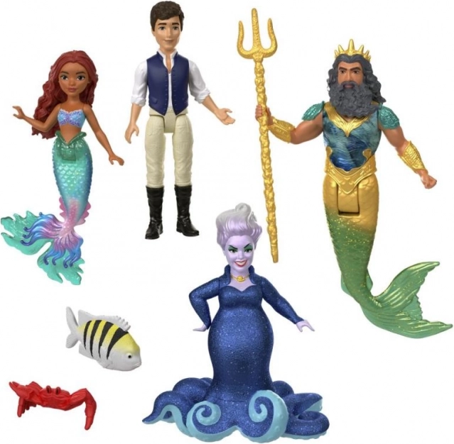 Disney Η Μικρή Γοργόνα σετ 6 μικρών κούκλων με φίλους