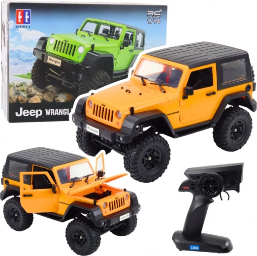 RC αυτοκίνητο εκτός δρόμου JEEP Wrangler Rock Crawler 1:14 – πορτοκαλί