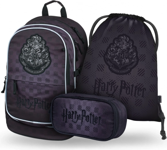 Σχολικό σετ BAAGL Core HARRY POTTER Χόγκουαρτς μαύρο – σακίδιο, κασετίνα και σακούλα