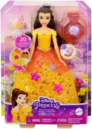Κούκλα Disney Princess Bella (Η Πεντάμορφη και το Τέρας) με φλοράλ φόρεμα - 1 τεμάχιο