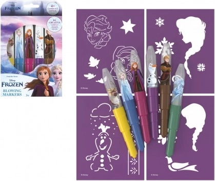 Μαρκαδόροι φυσήματος με στένσιλ Frozen