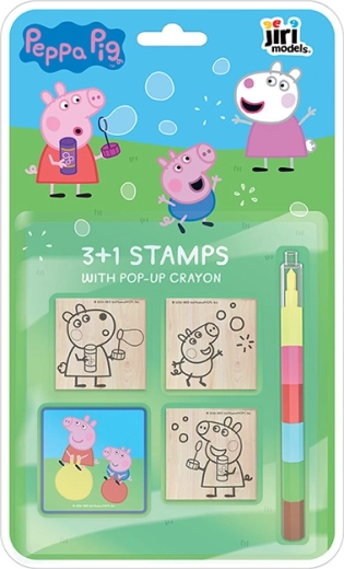 Σφραγίδες 3+1 με κηρομπογιά Peppa Pig
