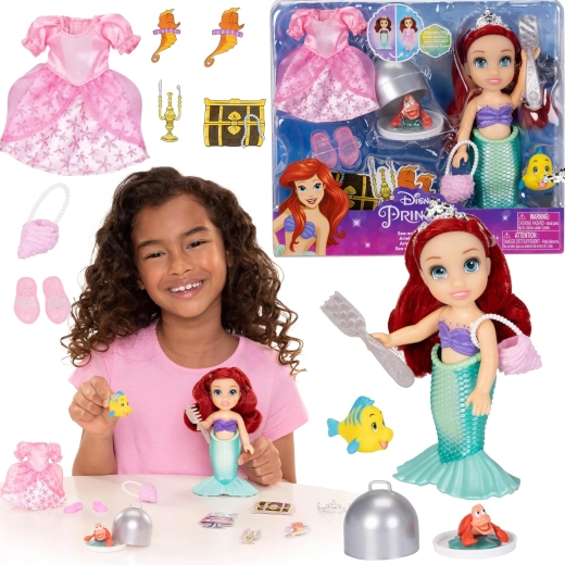 Μίνι κούκλα DISNEY Η Μικρή Γοργόνα Άριελ 16 cm με αξεσουάρ