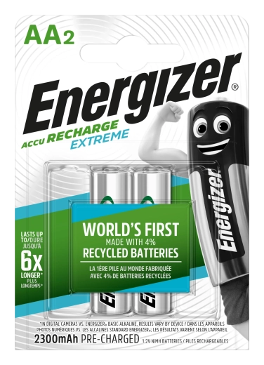 Energizer Extreme επαναφορτιζόμενες μπαταρίες AA 2300 mAh, 2 τεμ.