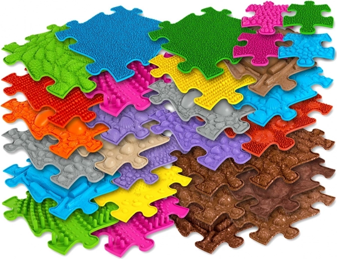 WOOPIE ορθοπεδικό αισθητικοκινητικό χαλάκι Royal Puzzle, 26 τεμάχια + 4 μικρά