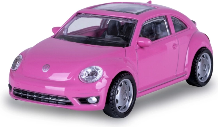 Μεταλλικό μοντέλο Volkswagen Beetle ροζ σε κλίμακα 1:43