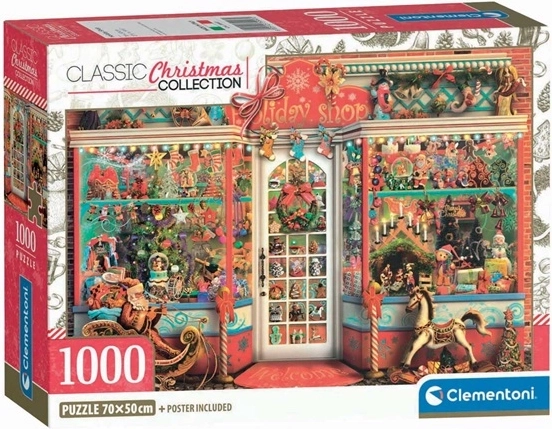 Clementoni puzzle compact 1000 κομμάτια holiday shop