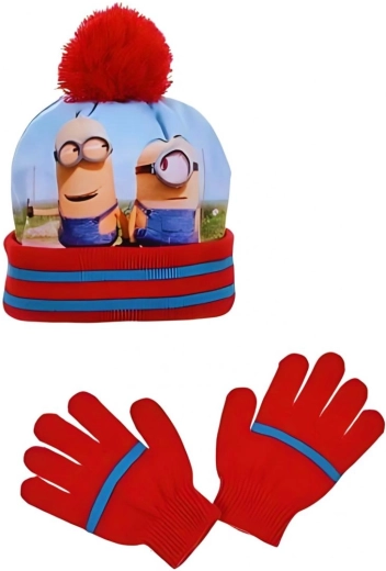 Κόκκινο σκουφάκι και γάντια Minions