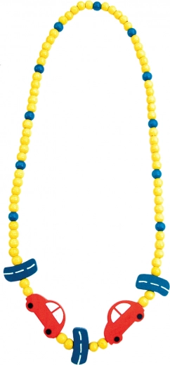 Ξύλινο κολιέ με αυτοκινητάκια 23 cm (6 τεμ.)