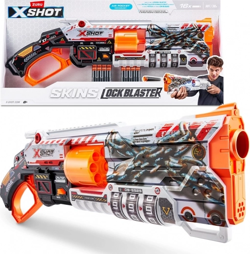 X-Shot Skins Lock blaster με περιστρεφόμενο γεμιστήρα