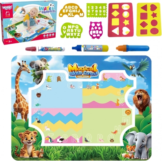 Woopie υδάτινο χαλάκι ζωγραφικής Safari – γράμματα και αριθμοί