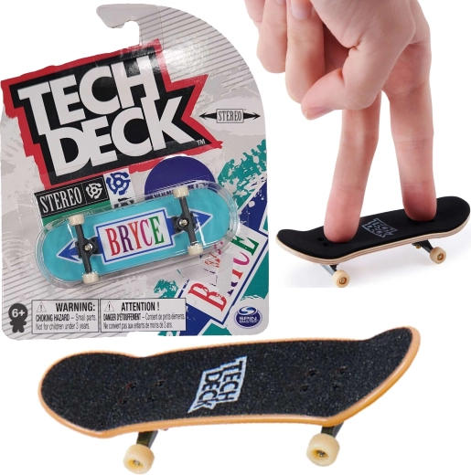 Fingerboard Tech Deck Stereo Bryce με αυτοκόλλητα