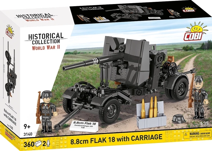 Σετ κατασκευής 8,8 cm FLAK 18 με καρότσι – 360 κομμάτια