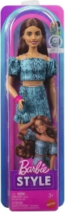 Mattel Barbie Fashionistas συλλεκτική κούκλα με σκούρα μαλλιά σε δίκομπο τιρκουάζ σύνολο