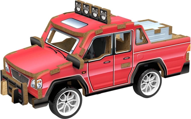 2Kids Toys 3D ξύλινο παζλ/μοντέλο συναρμολόγησης pick-up αυτοκίνητο