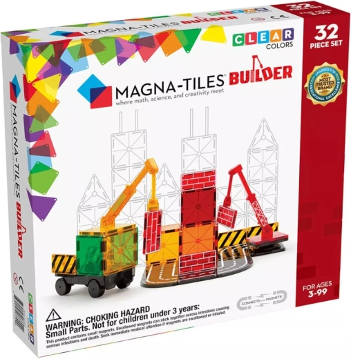 Μαγνητικό σετ κατασκευών Magna-Tiles Builder (32 τεμάχια)