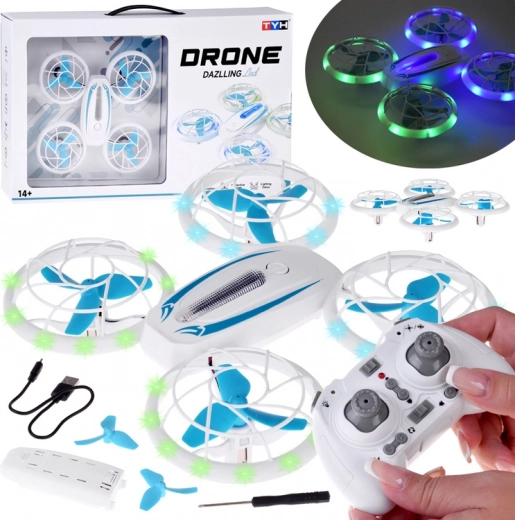 Μίνι LED drone με προστασία ελίκων και ακροβατικά με τηλεχειρισμό