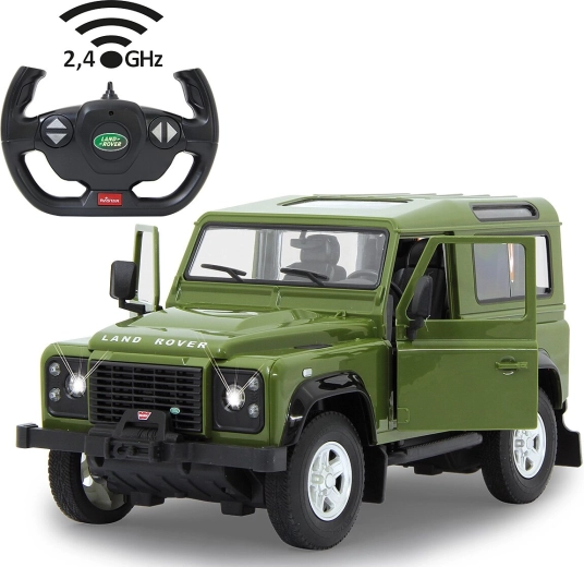 Jamara Land Rover Defender RC αυτοκίνητο 1:14 πράσινο 2,4 GHz με LED και ανοιγόμενες πόρτες