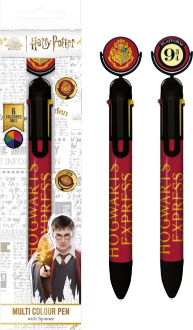 Στυλό με μοτίβο πινακίδας αποβάθρας 9 και 3/4 HARRY POTTER, 6 χρωμάτων