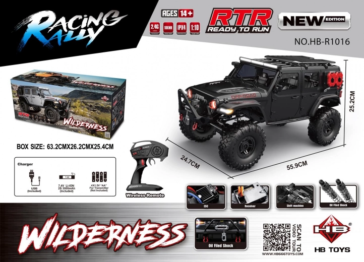 RC αυτοκίνητο WILDERNESS RTR 1:10 μαύρο