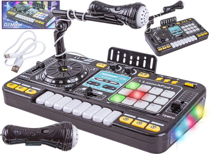 Παιδική κονσόλα DJ με μικρόφωνο και LED φωτισμό