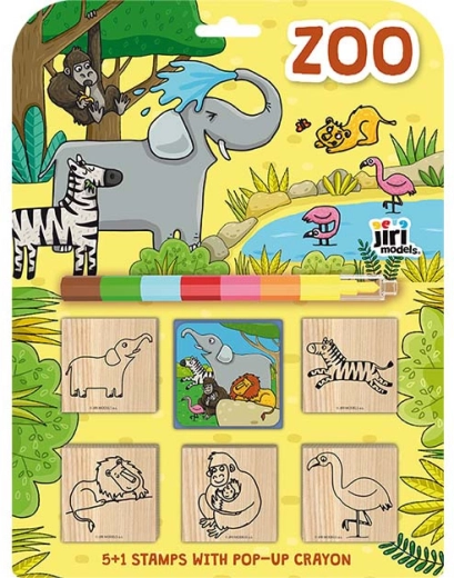 Σφραγίδες ZOO Σετ με κηρομπογιά