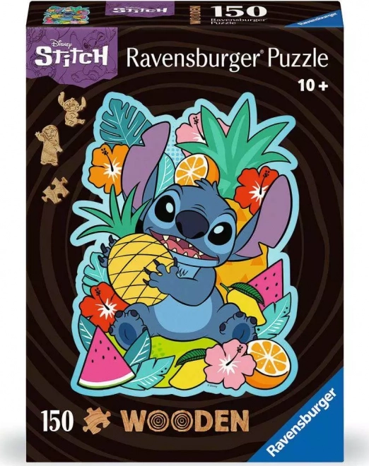 Ξύλινο παζλ περιγράμματος Ravensburger Disney: Stitch 150 κομμάτια