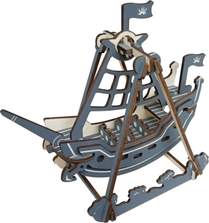 Woodcraft ξύλινο 3D παζλ πειρατική κούνια