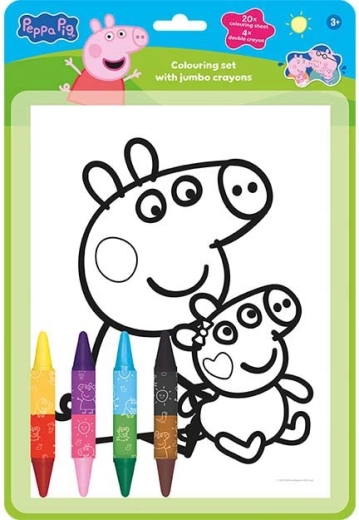 Σετ ζωγραφικής με κηρομπογιές διπλής όψης Peppa Pig