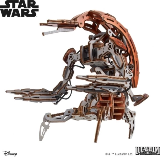 Ugears 3D ξύλινο μηχανικό κιτ κατασκευής Star Wars Droideka