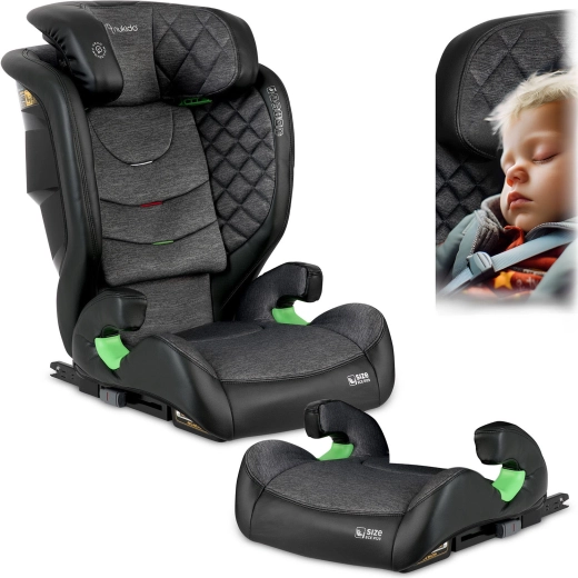 Παιδικό κάθισμα αυτοκινήτου Nukido Louis 100–150 cm ISOFIX, μαύρο-γκρι