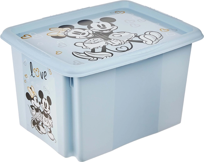 Πλαστικό κουτί αποθήκευσης με καπάκι Mickey 30 l
