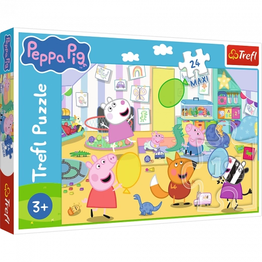 Παζλ 24 maxi – όμορφη Peppa – Χαρούμενο γουρουνάκι PEPPA από την Trefl