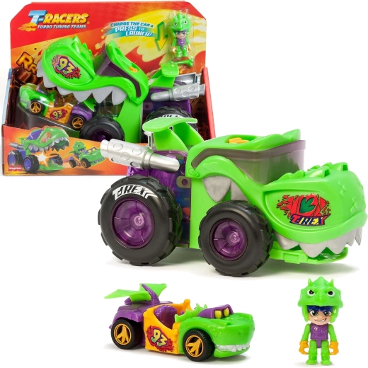 T‑Racers T‑Rex Mega Wheels σετ με εκτοξευτή και οδηγό