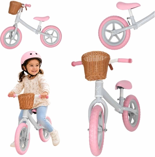 Ποδηλατάκι ισορροπίας Trike Fix Balance με καλαθάκι ροζ
