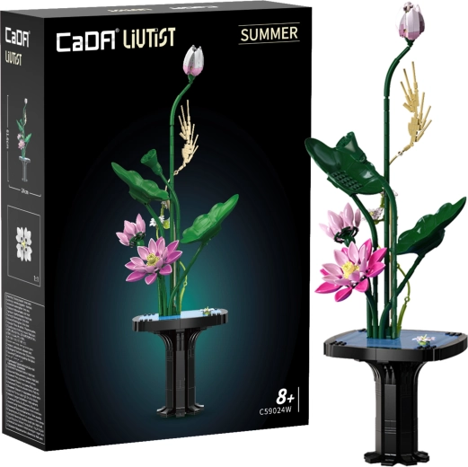 Κατασκευαστικό σετ CaDA Floral Art Summer Song – λουλουδένια διακόσμηση 61,6 cm, 755 κομμάτια