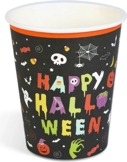 Χάρτινα ποτήρια Happy Halloween 250 ml, 8 τεμάχια