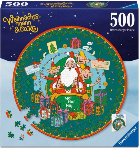 Ravensburger στρογγυλό παζλ Μυστικός κόσμος Santa Clause 500 κομμάτια