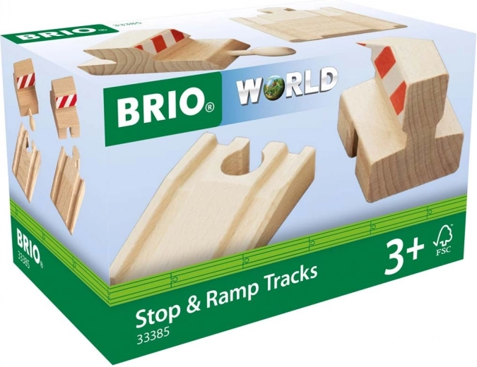 Brio stop & ramp tracks – τερματικές ράγες και ράμπες για ξύλινο σιδηρόδρομο