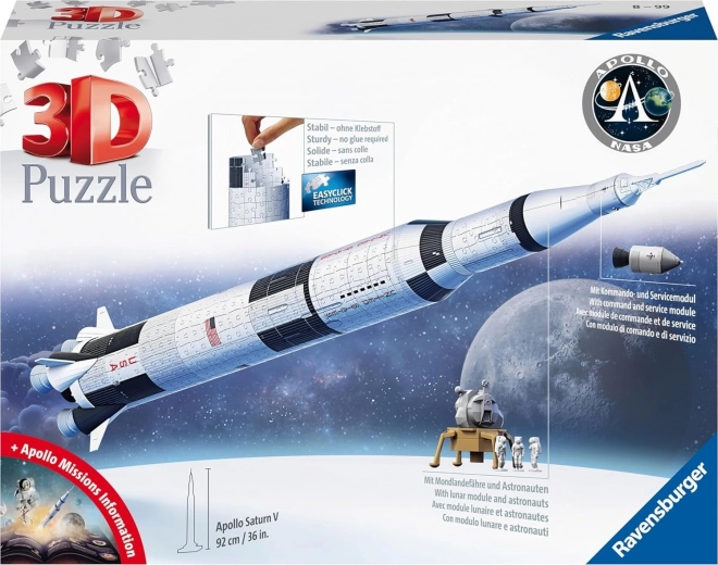 3D Παζλ Πύραυλος Apollo Saturn V