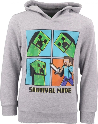 Φούτερ με κουκούλα Minecraft survival mode