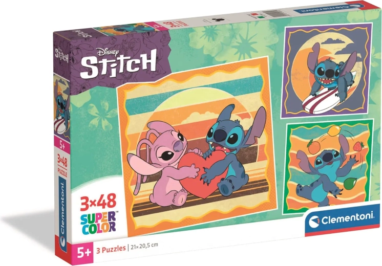 Clementoni παζλ Stitch: φιλικός εξωγήινος 3×48 κομμάτια