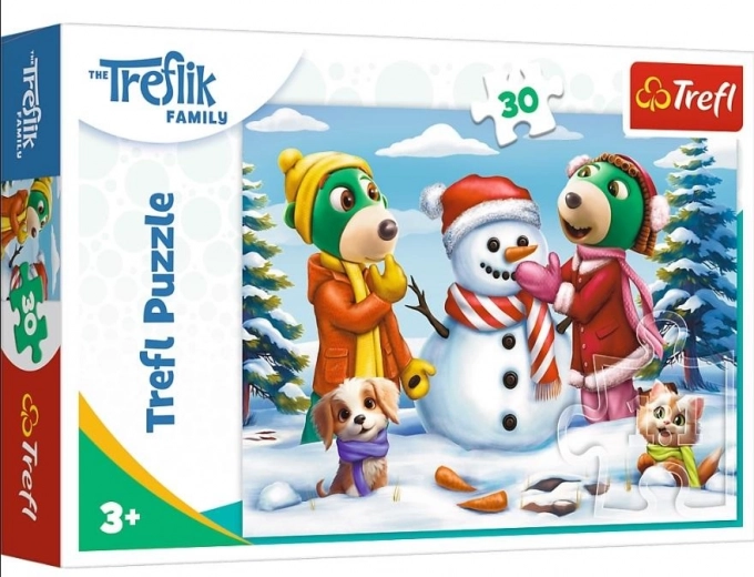 Παζλ Trefl Οικογένεια Treflik: Χειμερινές διασκεδάσεις 30 κομμάτια